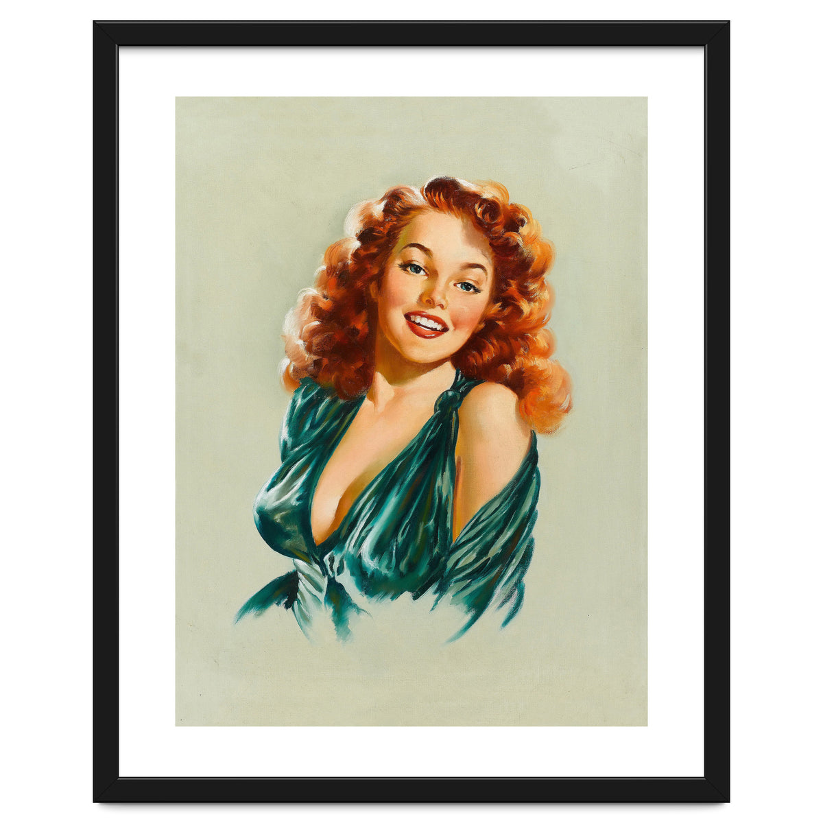 Portrait Of A Redhead Pinup Woman