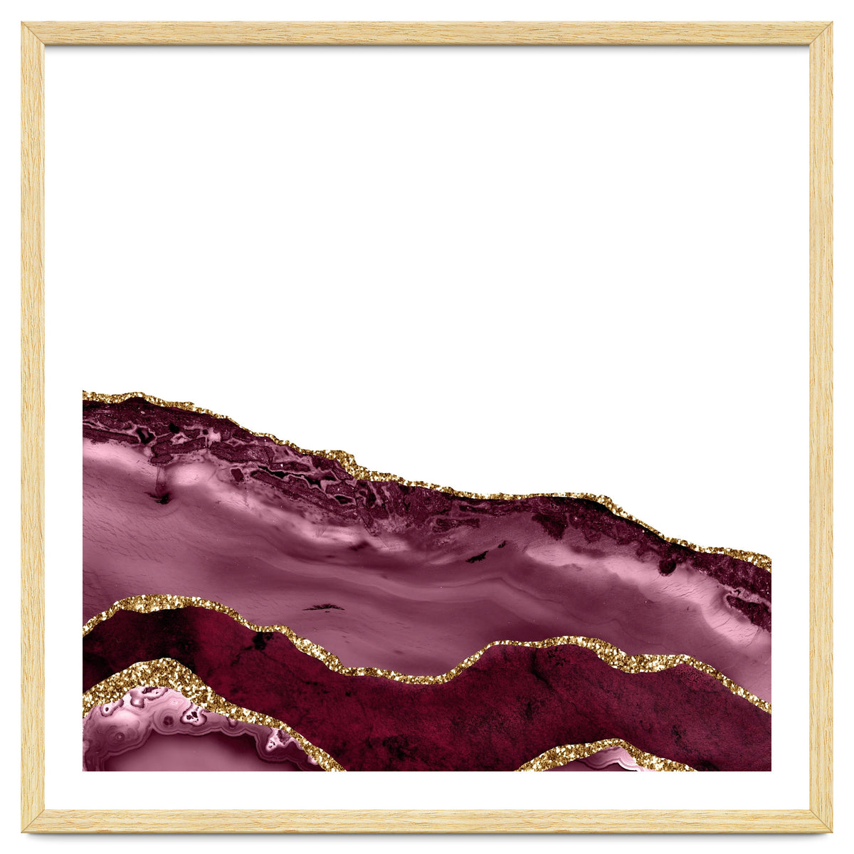Burgundy & Gold Agate Texture 24