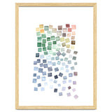 Watercolor Geometric Square Shapes Blue thumbnail