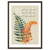 Calendar 2025 colorful fern leaves thumbnail