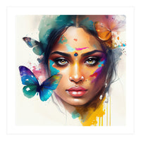 Holi Glow Hindu Portrait (Print Only)