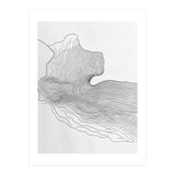Abstract Black And White Organic Flowing Lines Pattern (Print Only) thumbnail