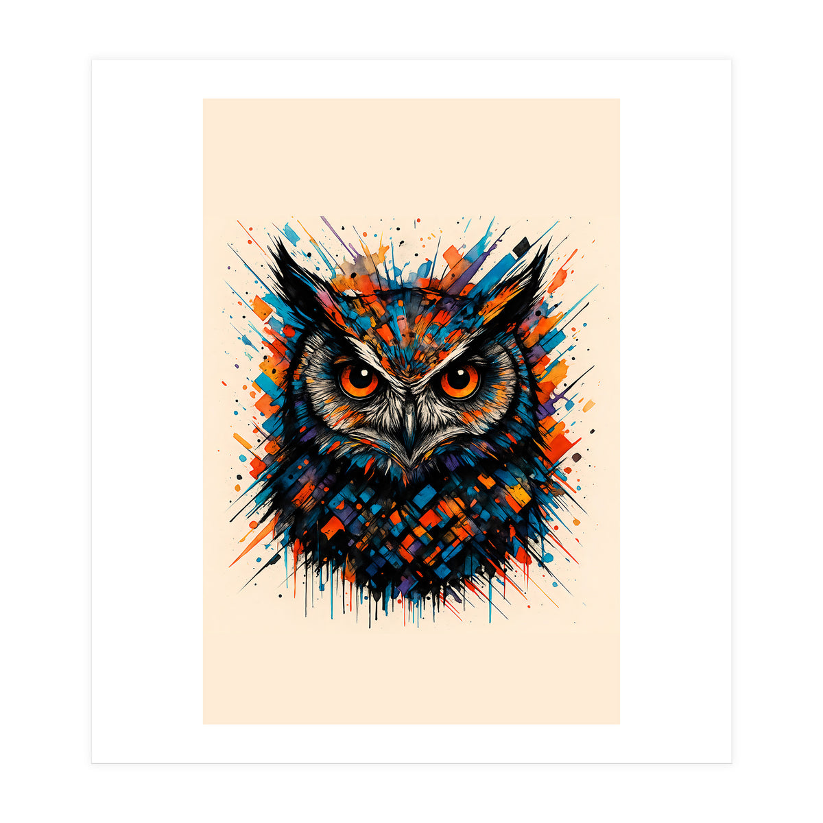 Owl Animal Watercolor (Print Only)