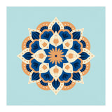 Mandala flower - orange and blue (Print Only) thumbnail