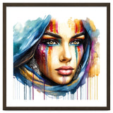 Vivid Warrior Spirit Watercolor Portrait thumbnail