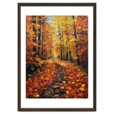 Sun-Drenched Golden Forest Path with Vibrant Autumn Foliage thumbnail
