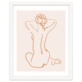 Femina, Abstract Minimal Woman Line Art Sketch, Drawing Feminine Empower Express thumbnail