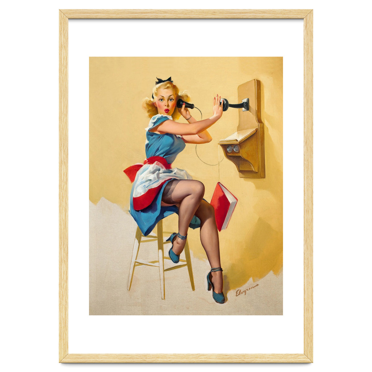 Pinup Gossip Girl On The Phone