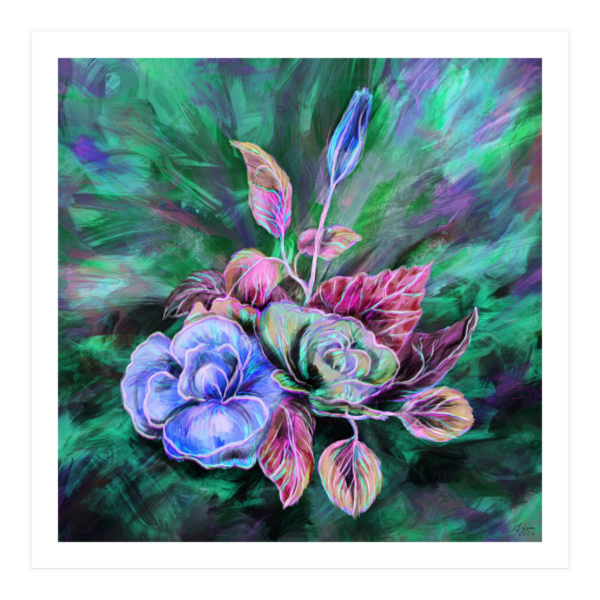 Bloom I (green) (Print Only)