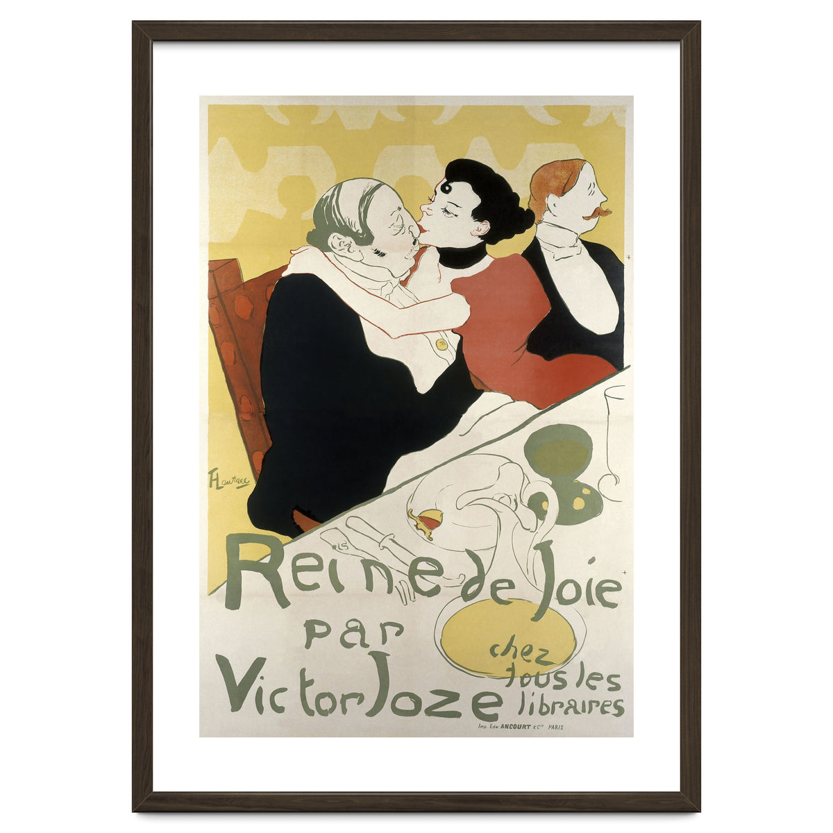 Henri de Toulouse-Lautrec: Poster for the novel Reine de joie, moeurs du demi-monde by Victor Joze.