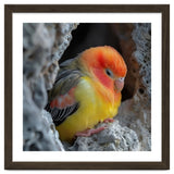 Cute Lovebird Perched On A Rock In A Cave thumbnail
