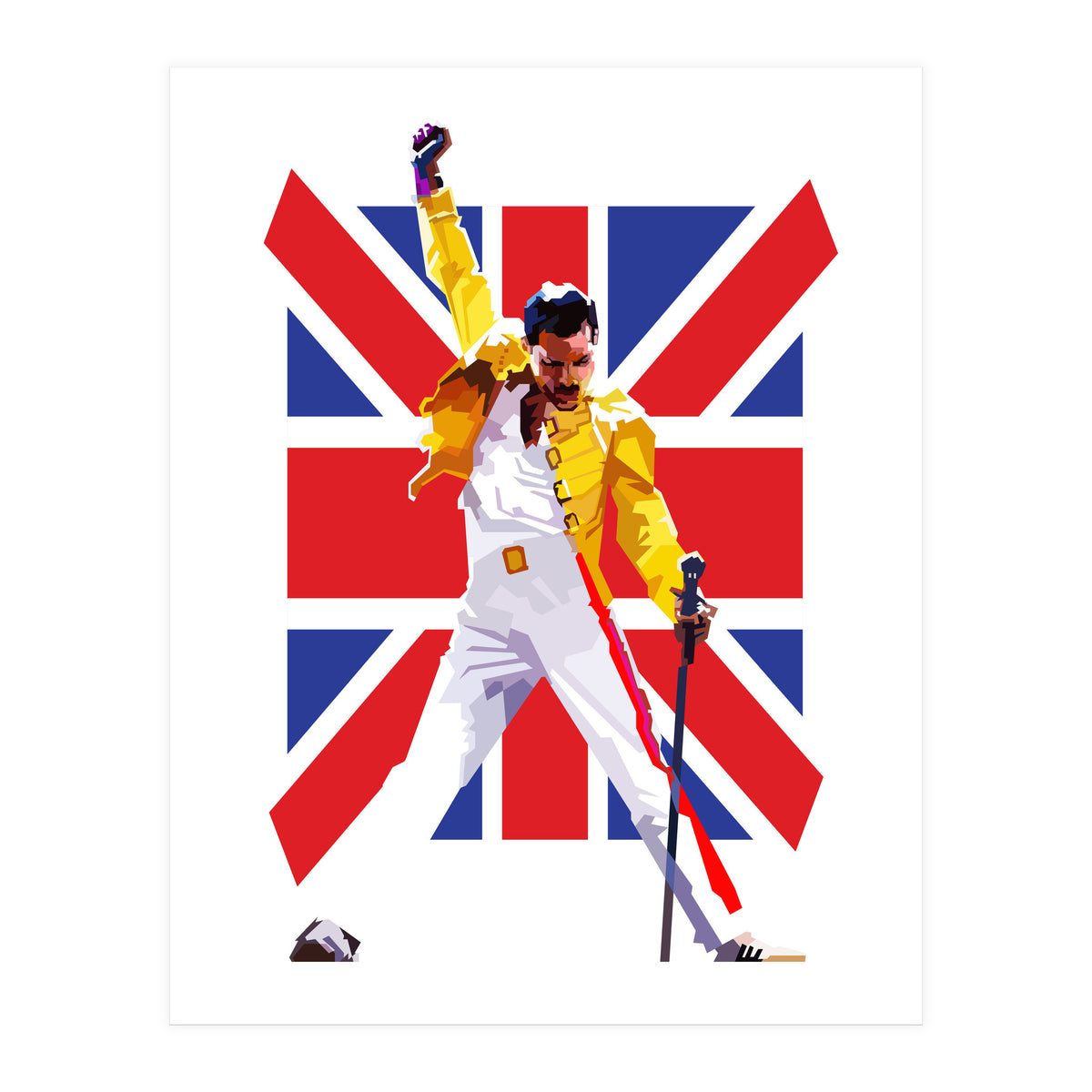 Pop Art Freddie Mercury Icon Rock Music (Print Only)