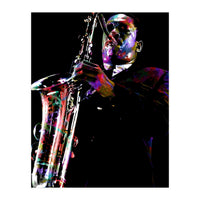 John Coltrane American Jazz Saxophonist Colorful (Print Only)