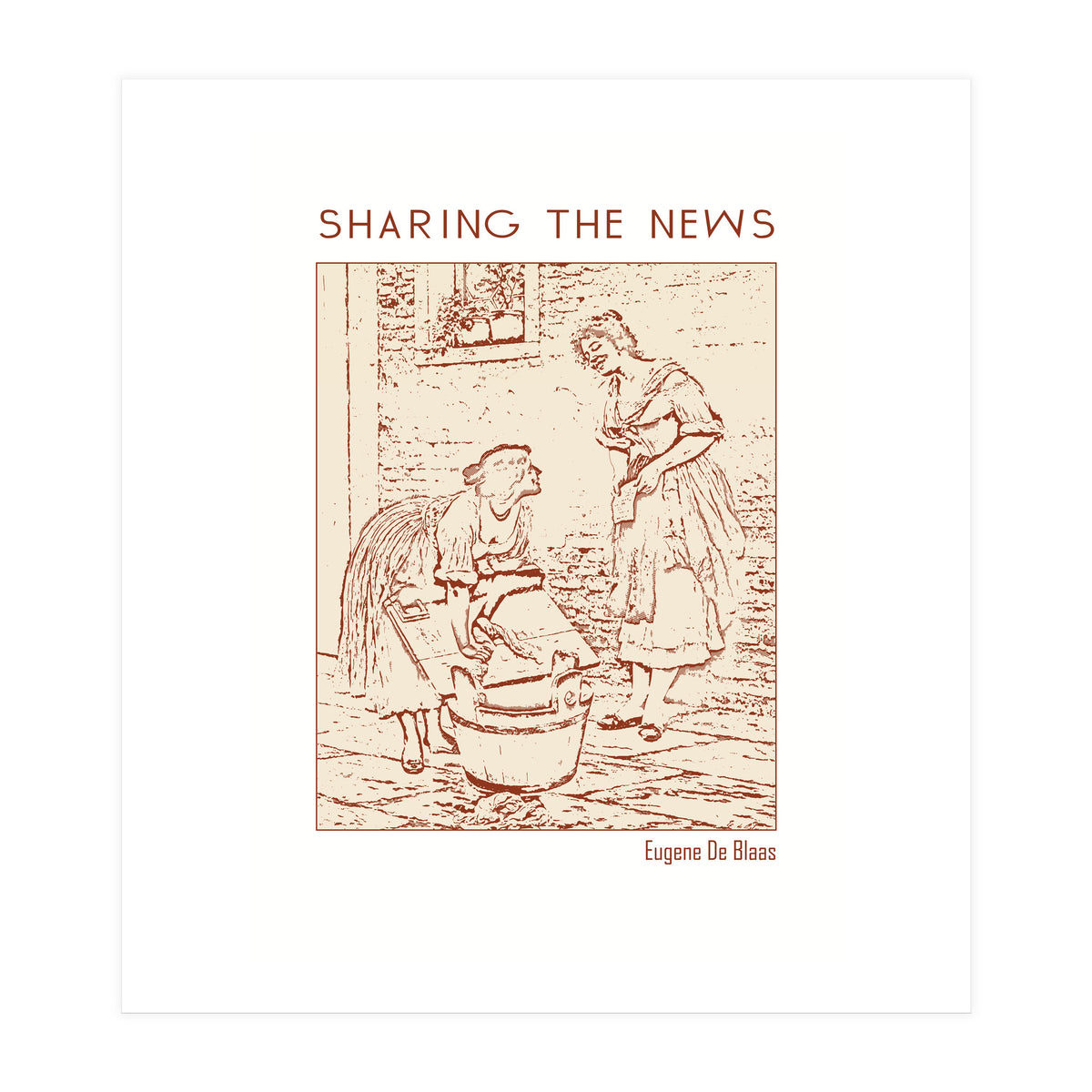 Sharing The News – Eugene De Blaas (Print Only)