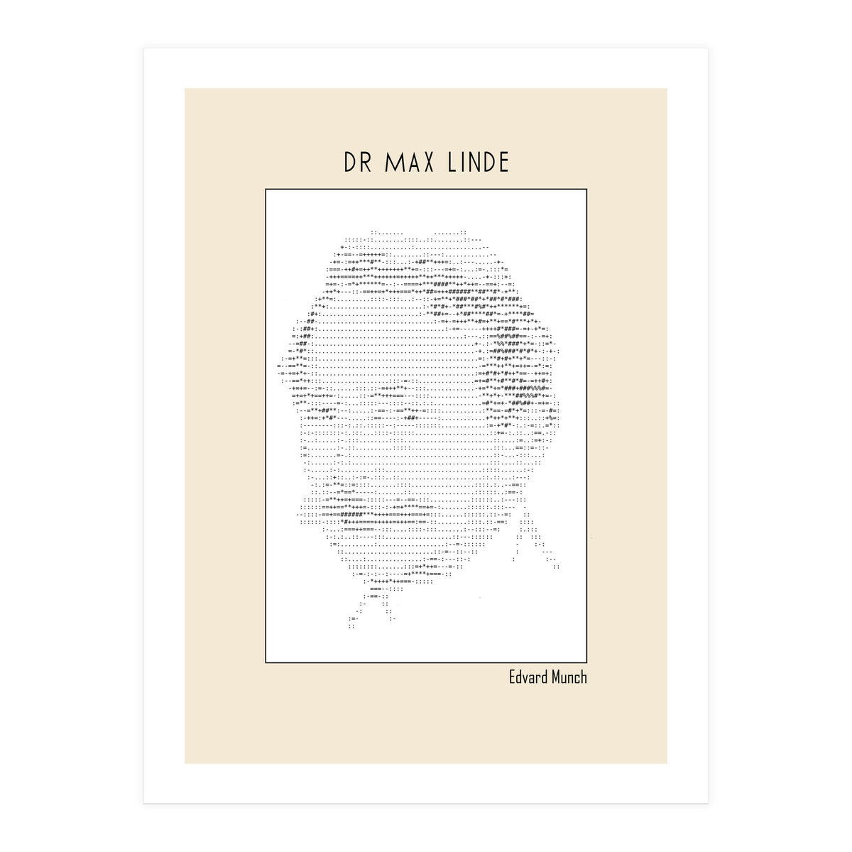 Dr Max Linde – Edvard Munch (ascii Art) (Print Only)