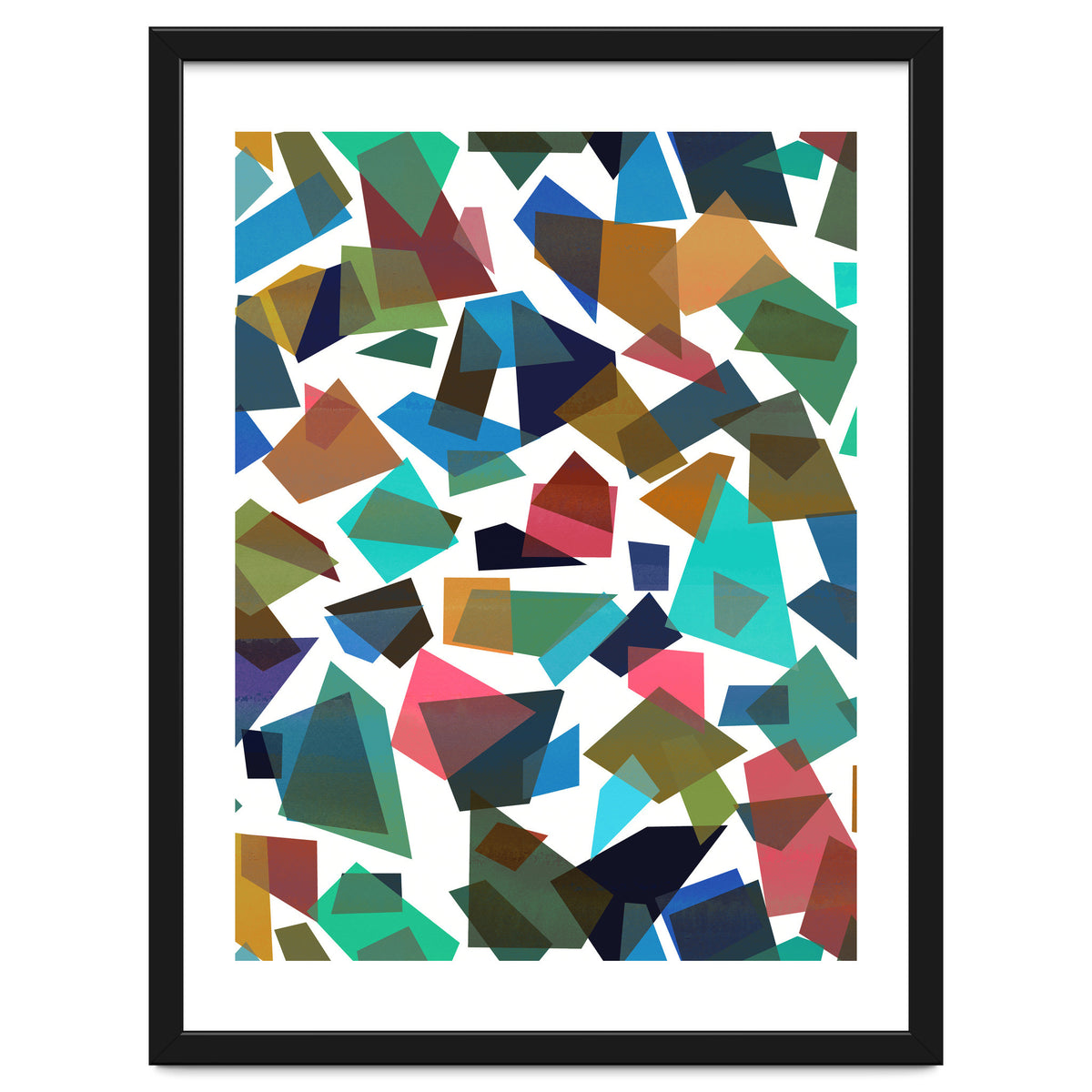 Geometric Squares Collage Colorful