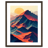 Dramatic Abstract Mountain Sunset Art thumbnail