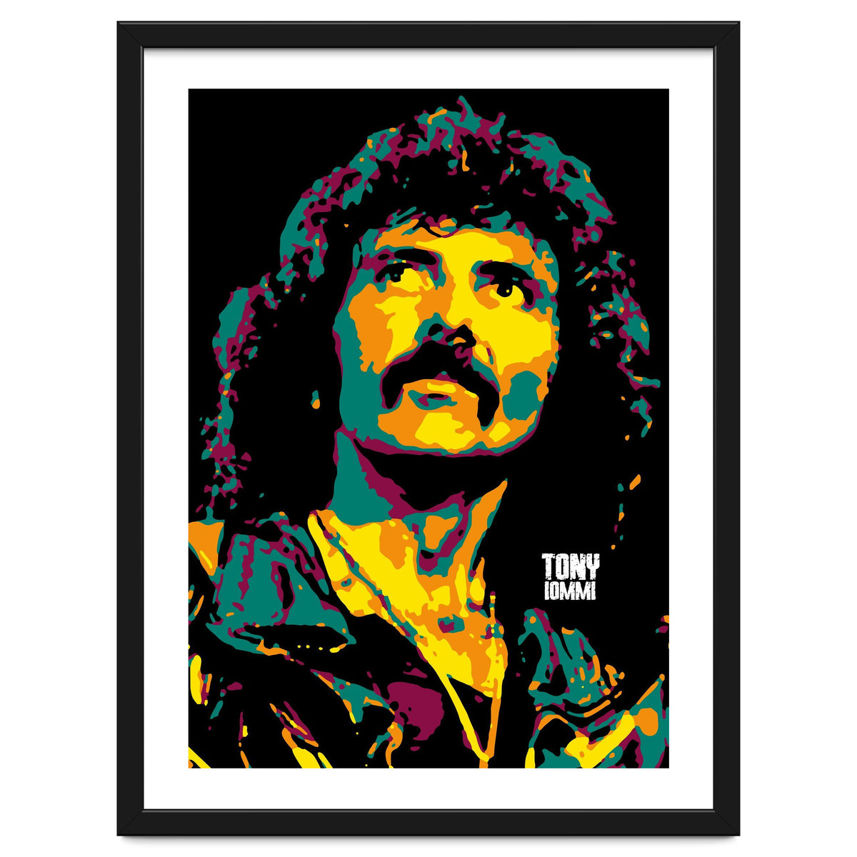 Tony Iommi Portrait Pop Art