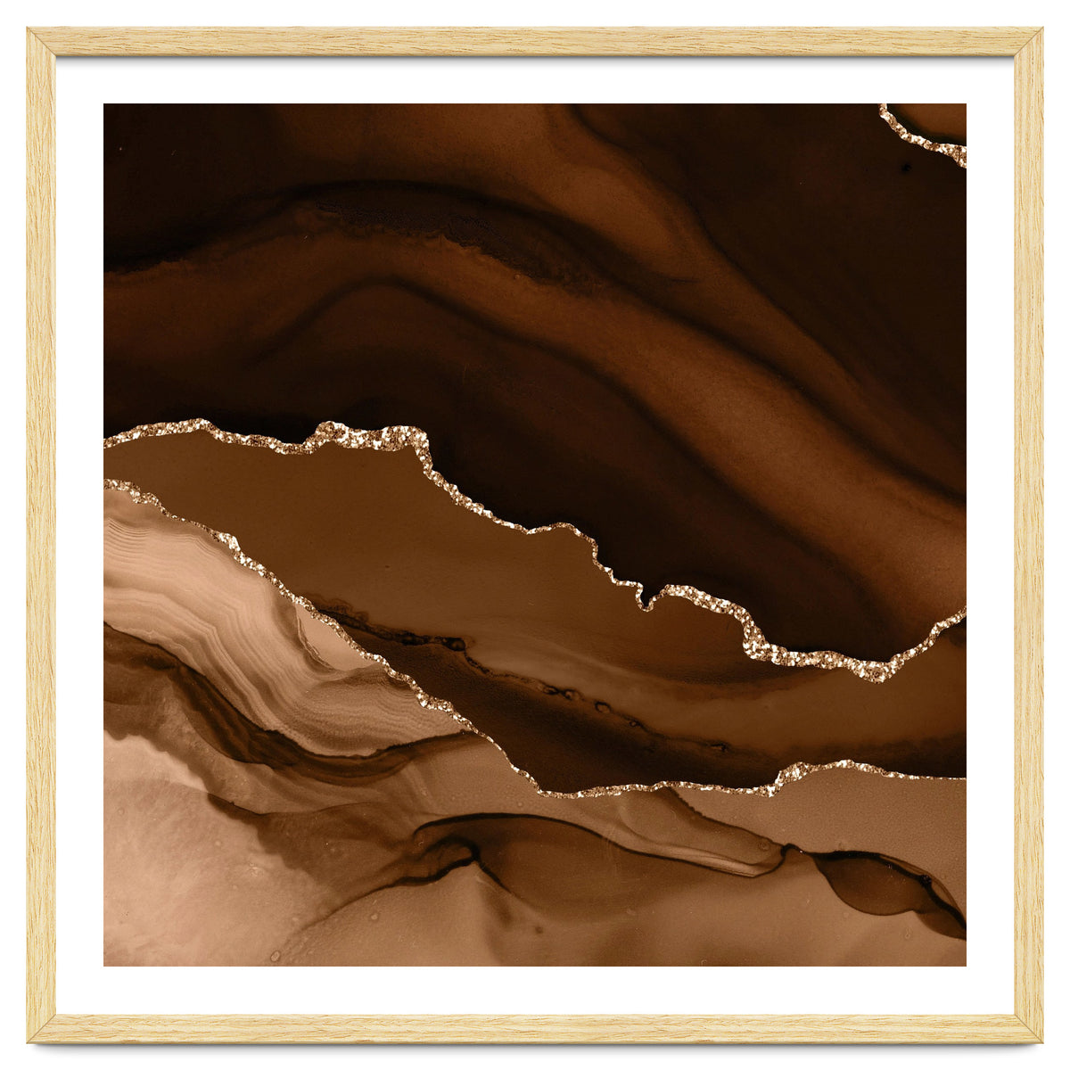 Brown & Gold Agate Texture 12