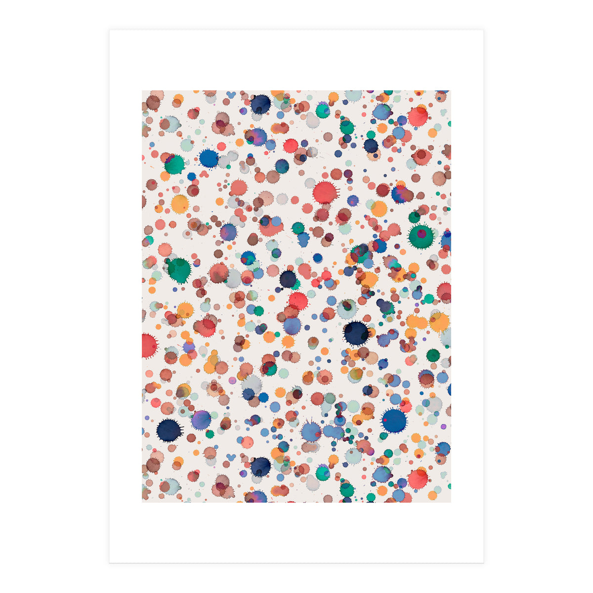 Drops Watercolor Texture Blue (Print Only)