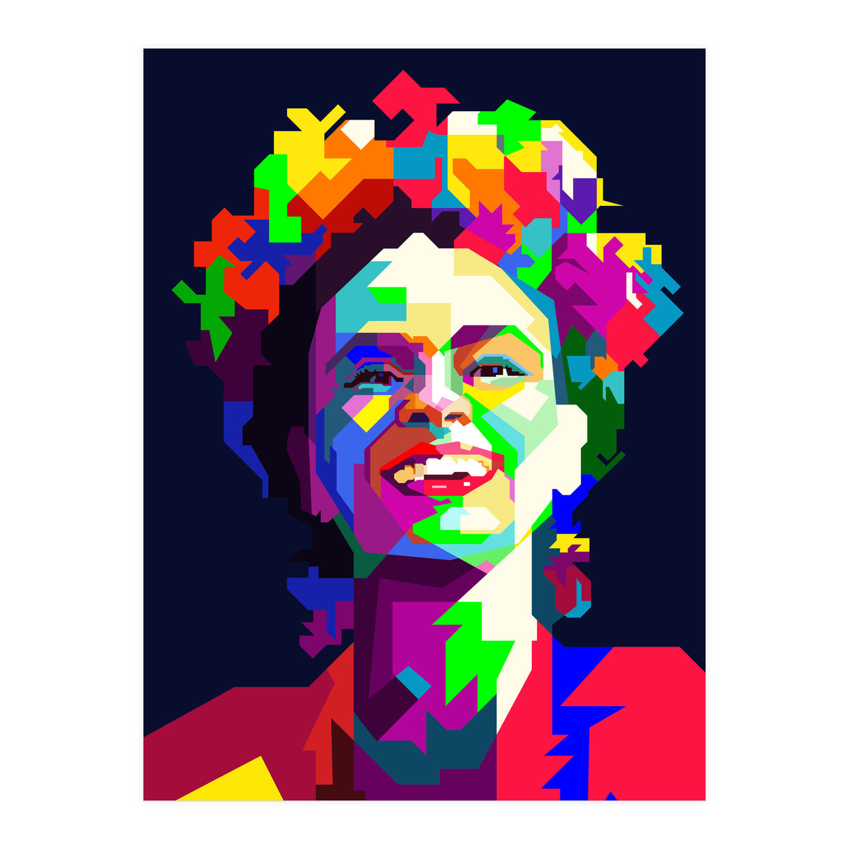 Frida Kahlo Mexican Artist Painting Pop Art WPAP (Print Only)