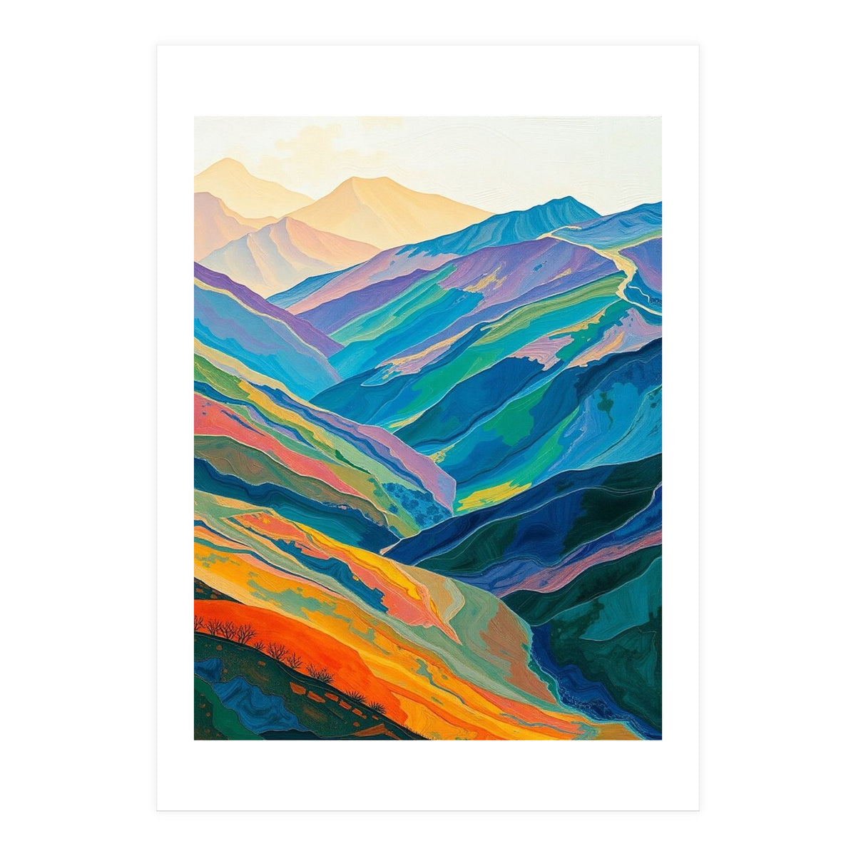 Abstract Mountain Landscape (Print Only)