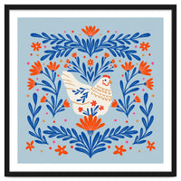 Blooming Chicken Blue And Orange