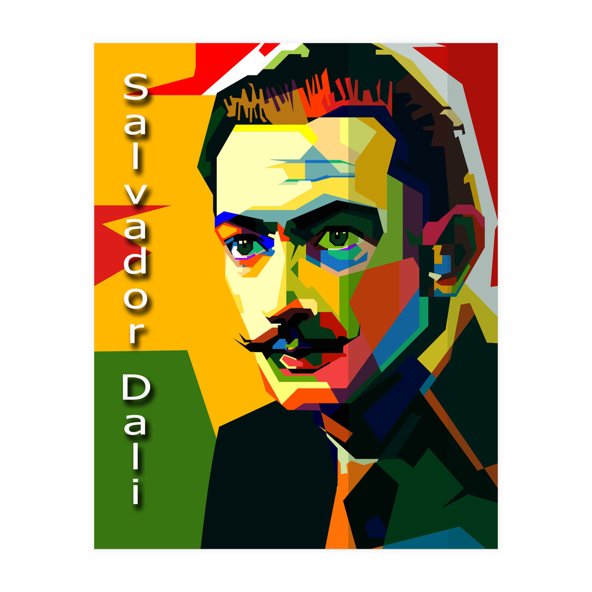 Salvador Dali Maestro Painting In Pop Art WPAP (Print Only)