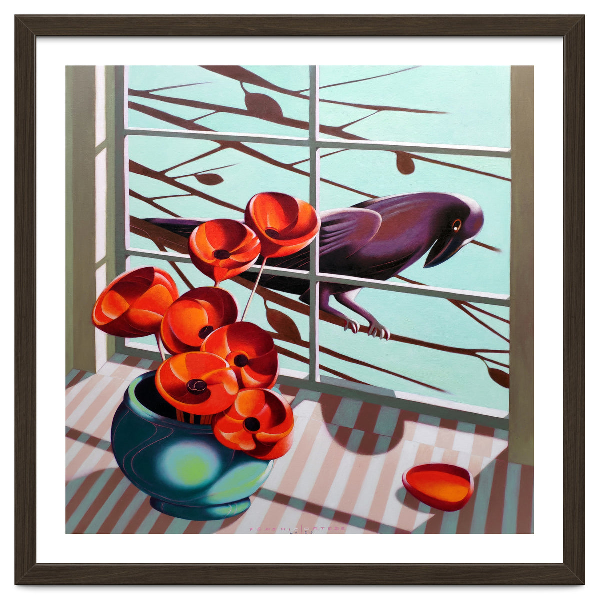 A crow outside the window