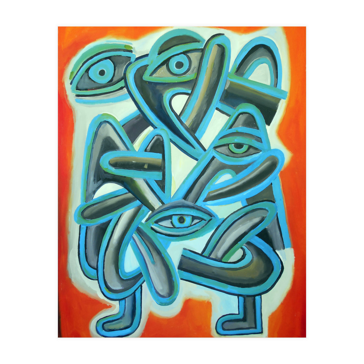 Graffiti Con Ojos Y Lenguas (Print Only)