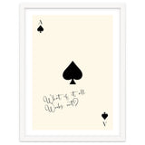 Ace of Spades Motivational Card Print, What If It All Works Out Poster thumbnail