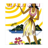 Hawaii, Hula Girl on the Coast (Print Only) thumbnail