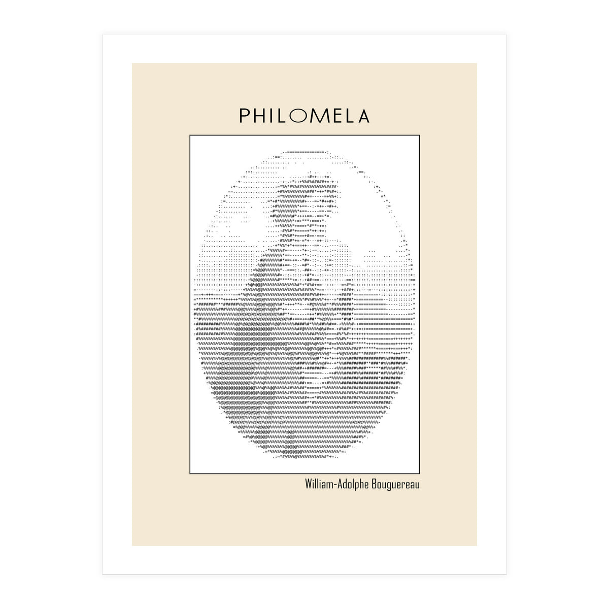 Philomela – William Adolphe Bouguereau (1861) – Ascii Art (Print Only)