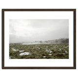 Remaining snow in the late summer greenfield - Iceland thumbnail