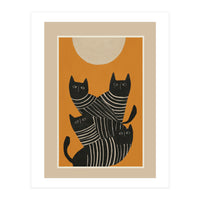Abstract Black Cats (Print Only)