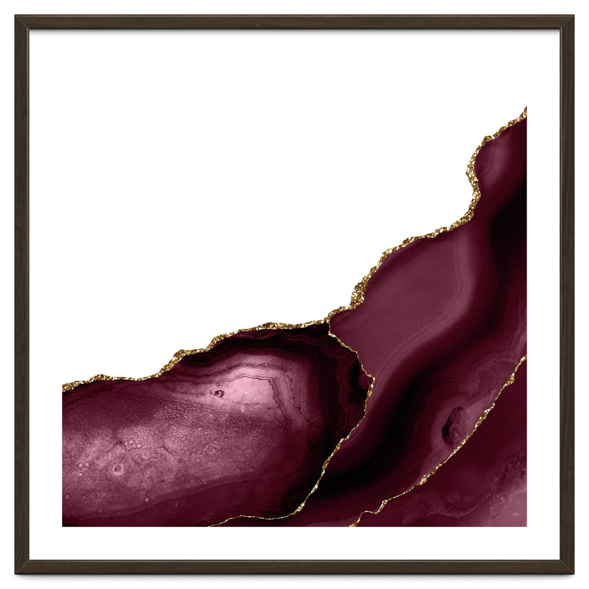 Burgundy & Gold Agate Texture 26