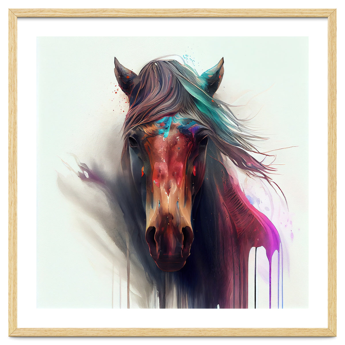 Wild Horse Face Portrait