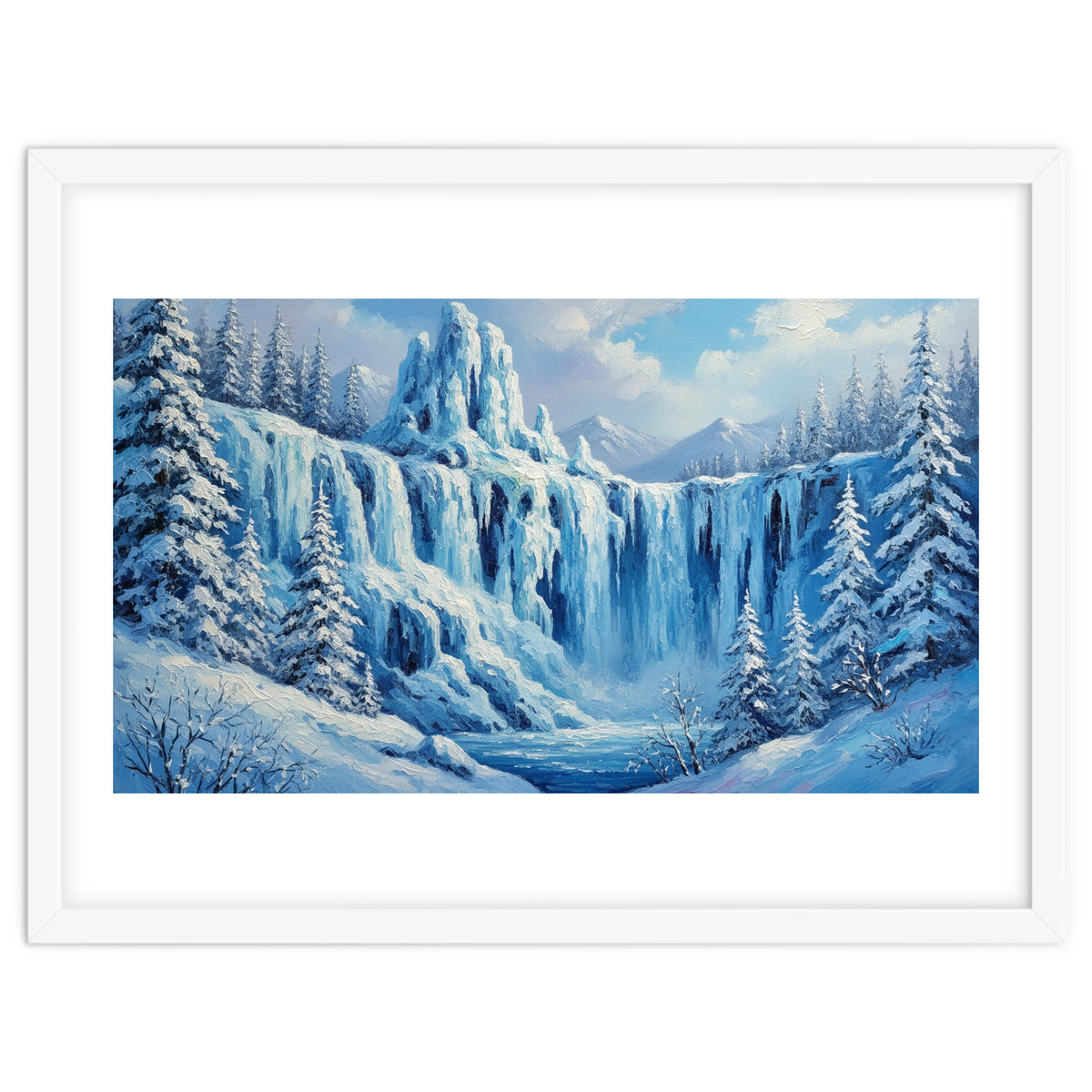 Frozen Cascades of Winter