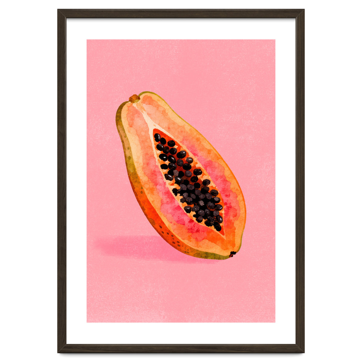 Papaya fruit illustration