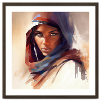 Watercolor Tuareg Woman #10