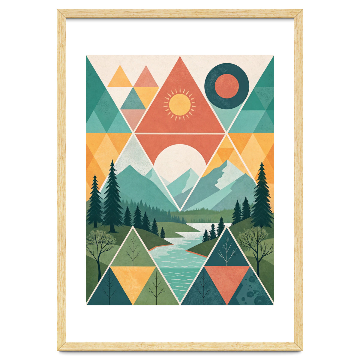 Geometric Convergence: A Mosaic of the Alpine Wilderness