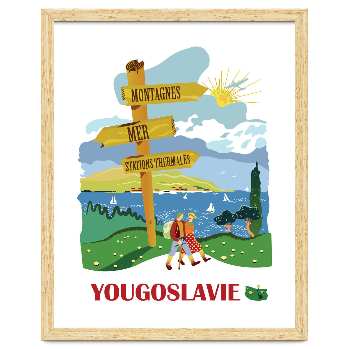 Hiking on Adriatic Coast, Yugoslavia