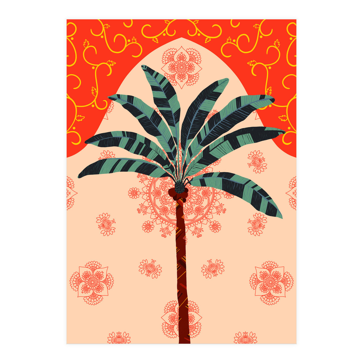 Auspicious, Good Luck Positivity Optimism, Good Vibes Mindset Growth Festival, Palm India Celebration (Print Only)