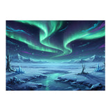 Arctic Glow: Northern Lights Winter Landscape (Print Only) thumbnail
