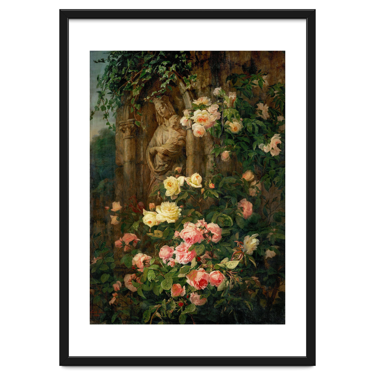 Le Benitier: Notre-Dame-des-Roses. 1850 Canvas, 127 x 90 cm.
