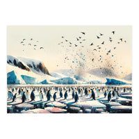 Antarctic Expanse Penguins Path (Print Only)
