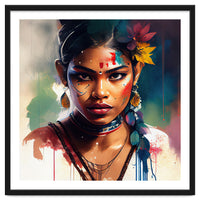 Festival Bloom Hindu Portrait