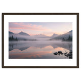 Misty Morning Reflection: Serene Alpine Lake thumbnail
