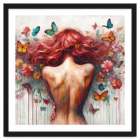 Wild Red Hair Butterfly Back