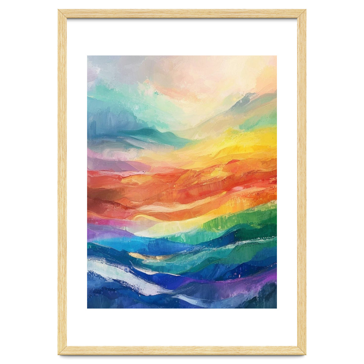 Vibrant Impasto Abstract Landscape Painting
